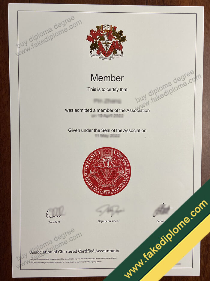 ACCA diploma, ACCA certificate
