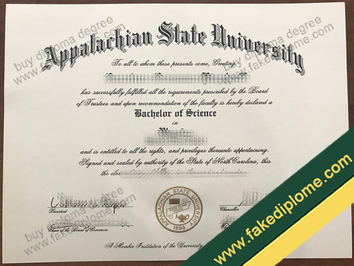 Appalachian State University diploma, Appalachian State University degree, Appalachian State University certificate