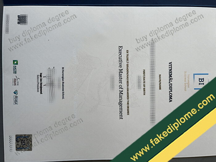 BI Norwegian Business School diploma, BI Norwegian Business School degree, BI Norwegian Business School certificate