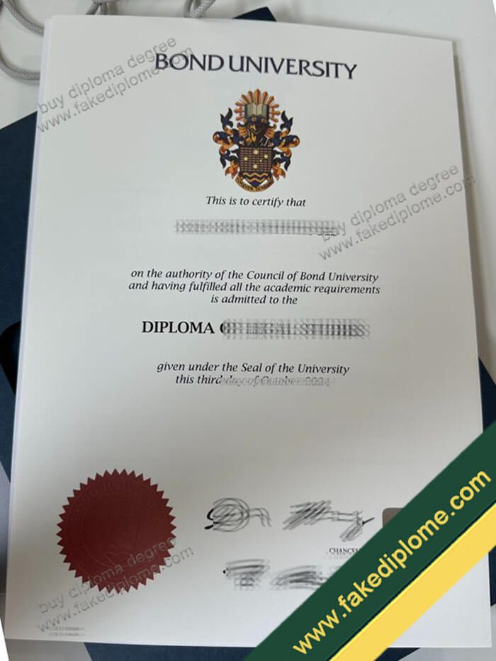 Bond University diploma, Bond University degree, Bond University certificate