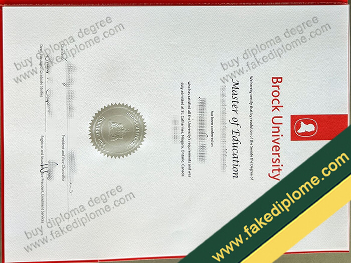 Brock University diploma, Brock University degree, Brock University certificate