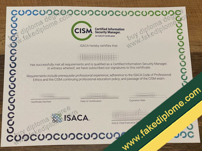 CISM certificate sample example 1 CISM certificate sample example 1 How to Get a CISM Fake Diploma Certificate?