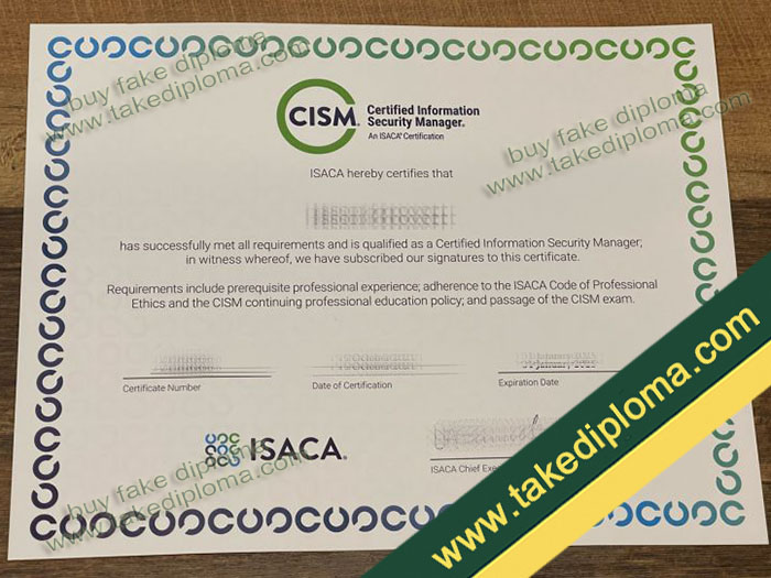 CISM diploma, CISM certificate