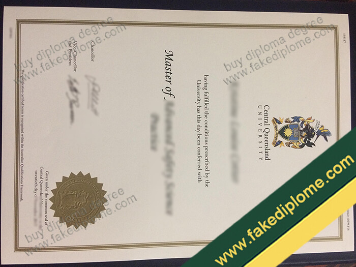 Central Queensland University diploma, Central Queensland University degree, Central Queensland University certificate