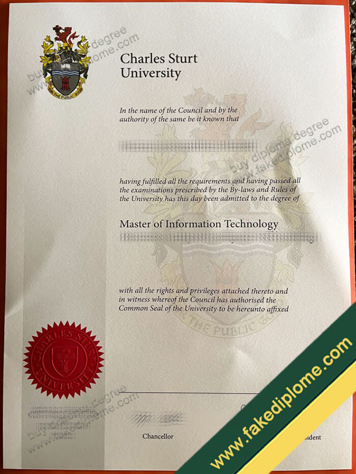 Charles Sturt University degree sample 1 Charles Sturt University degree sample 1 How to Replace a Damaged Charles Sturt University Diploma Online?