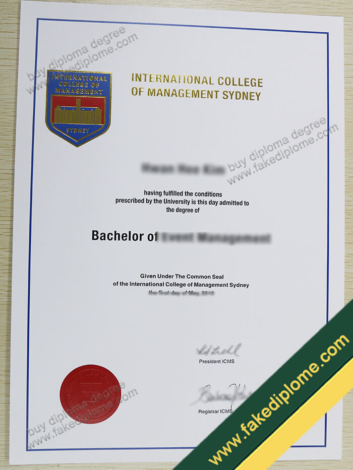 ICMS diploma, ICMS degree, ICMS certificate