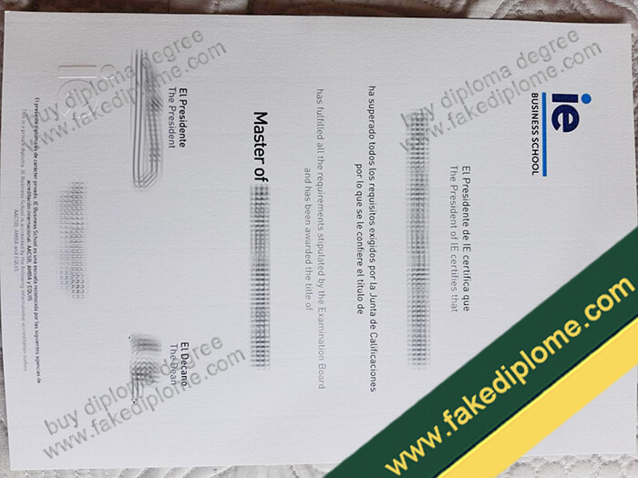 IE Business School diploma, IE Business School degree, IE Business School certificate