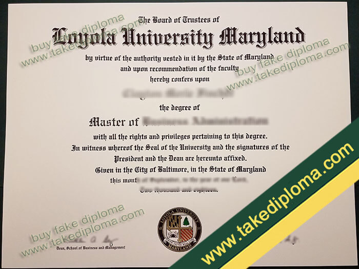 Loyola University Maryland DIPLOMA, Loyola University Maryland degree, Loyola University Maryland certificate