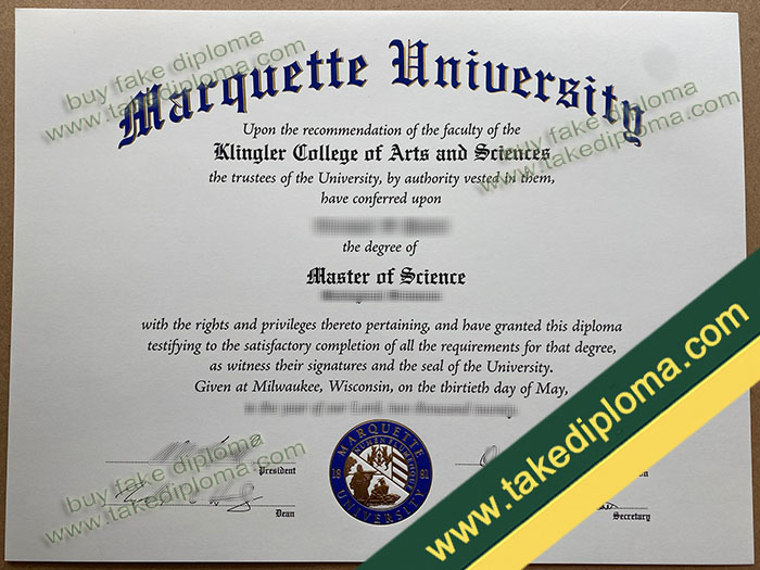 Marquette University diploma, Marquette University degree, Marquette University certificate