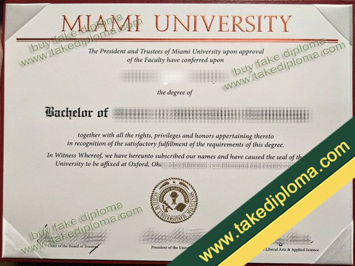Miami University diploma,Miami University degree, Miami University certificate