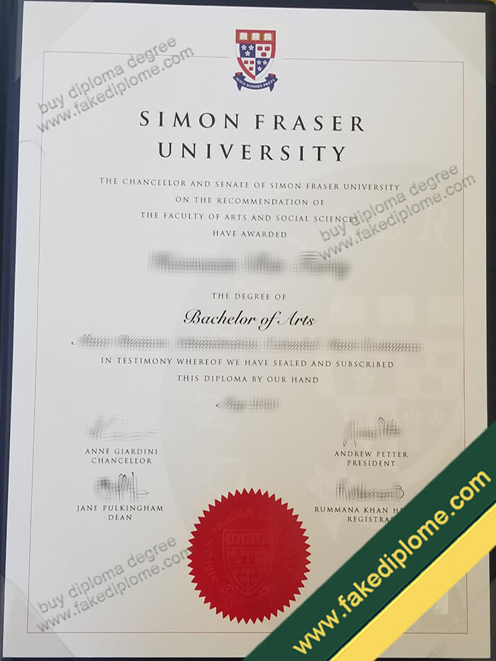 Simon Fraser University diploma, Simon Fraser University degree, Simon Fraser University certificate