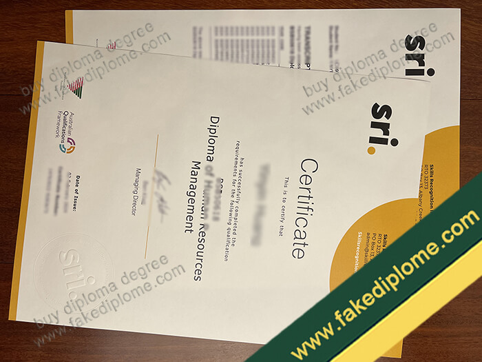 Skills Recognition International diploma, Skills Recognition International certificate
