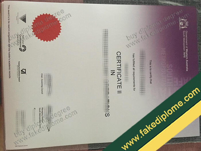 South Metropolitan TAFE diploma, South Metropolitan TAFE certificate