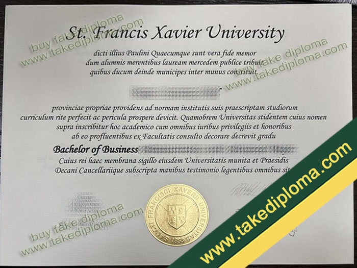 St. Francis Xavier University diploma, St. Francis Xavier University degree, St. Francis Xavier University certificate