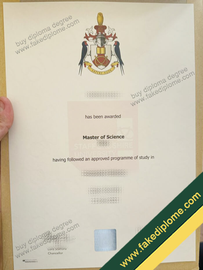 Staffordshire University diploma, Staffordshire University degree, Staffordshire University certificate