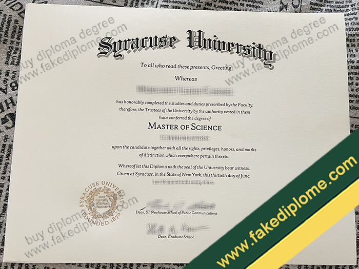 Syracuse University diploma, Syracuse University degree, Syracuse University certificate