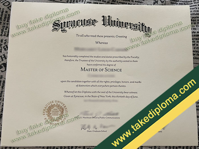 Syracuse University diploma, Syracuse University degree, Syracuse University certificate