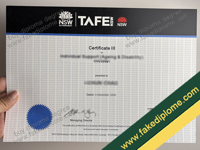 TAFE NSW diploma, TAFE NSW certificate