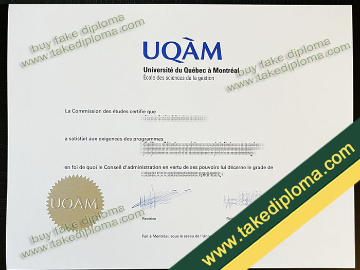 UQAM diploma, UQAM degree, UQAM certificate