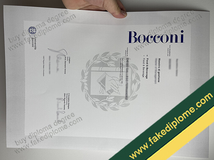Università Bocconi diploma, Università Bocconi degree, Università Bocconi certificate
