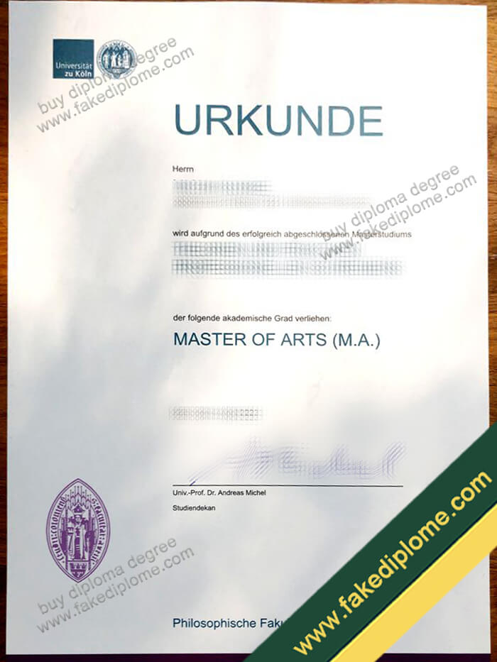 Universität zu Köln diploma, Universität zu Köln degree, Universität zu Köln certificate