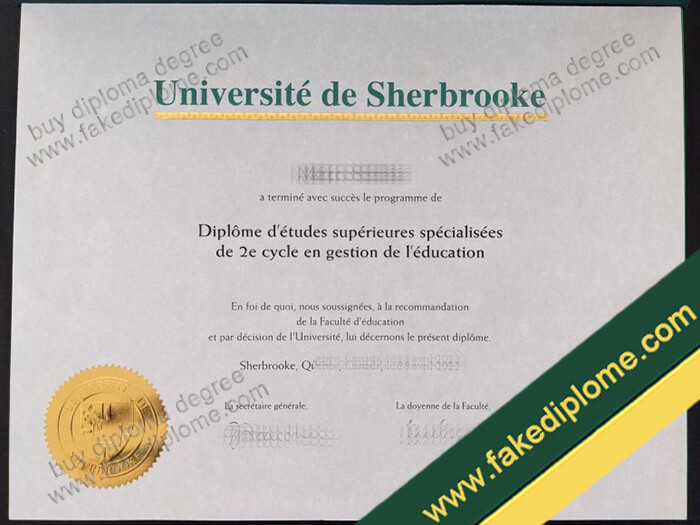 Université de Sherbrooke diploma, Université de Sherbrooke degree, Université de Sherbrooke certificate