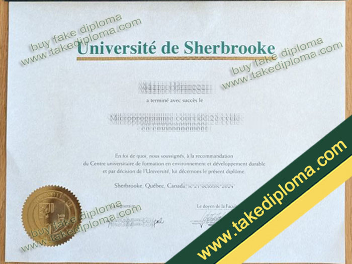 Université de Sherbrooke diploma, Université de Sherbrooke degree, Université de Sherbrooke certificate