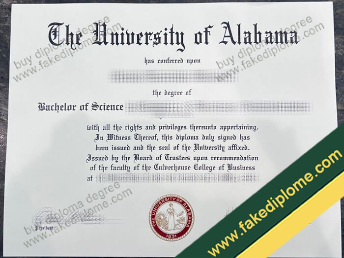 University of Alabama diploma, University of Alabama degree, University of Alabama certificate