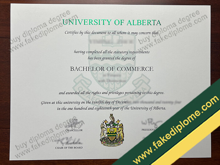 University of Alberta diploma, University of Alberta degree, University of Alberta certificate