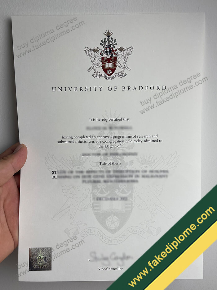 University of Bradford degree sample 1 University of Bradford degree sample 1 How Long to Obtain University of Bradford Diploma Degree?