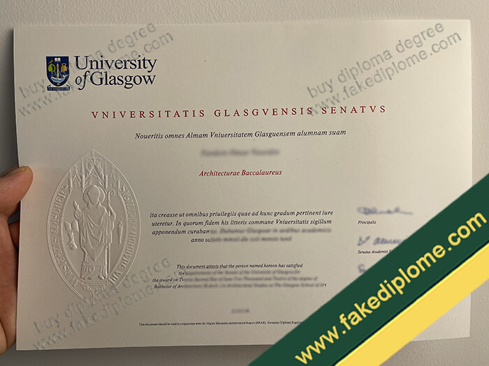 University of Glasgow diploma, University of Glasgow degree, University of Glasgow certificate