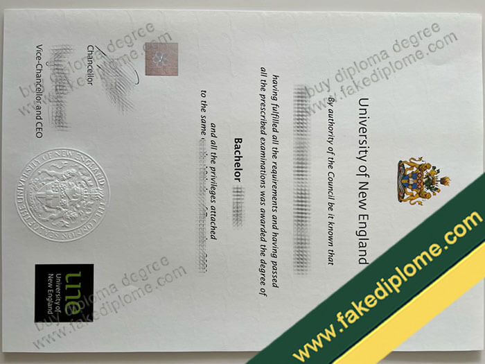 University of New England diploma, University of New England degree, University of New England certificate