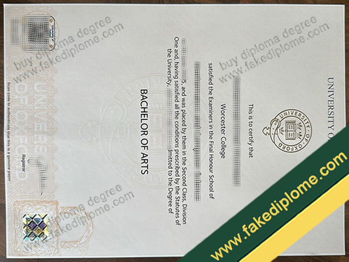 University of Oxford diploma, University of Oxford degree, University of Oxford certificate