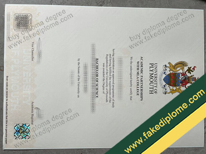 University of Plymouth diploma, University of Plymouth degree, University of Plymouth certificate
