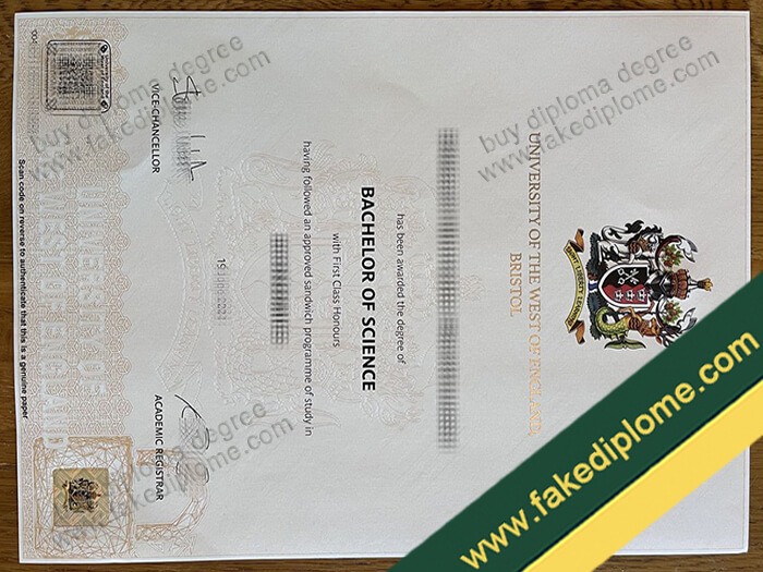 UWE diploma, UWE degree, UWE certificate