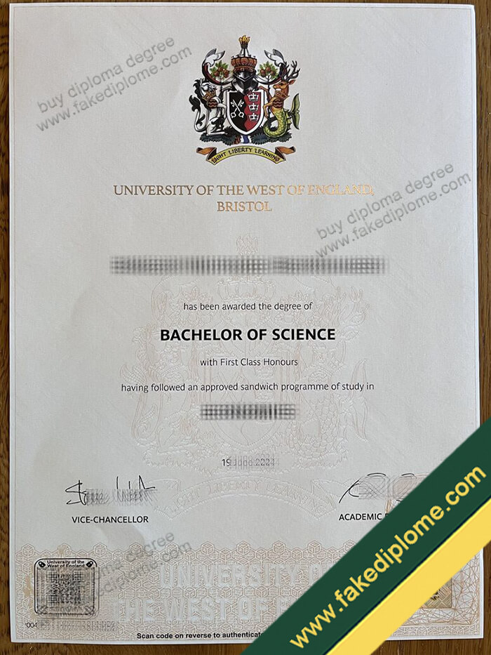 University of the West of England diploma example 1 University of the West of England diploma example 1 New University of the West of England (UWE) Diploma For Sale