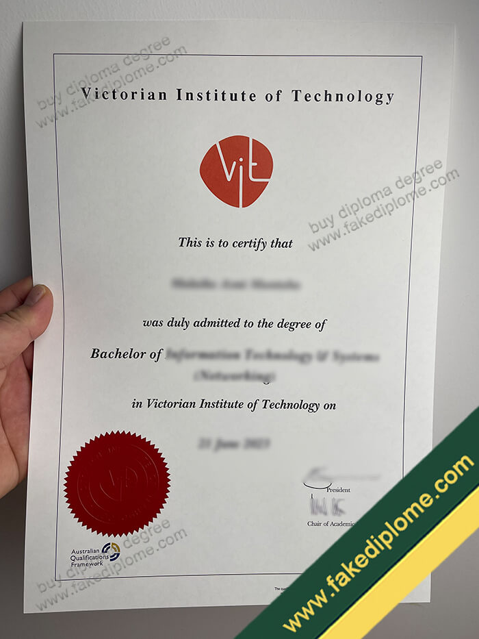 Victorian Institute of Technology diploma sample 1 Victorian Institute of Technology diploma sample 1 Victorian Institute of Technology Diploma Format and Design