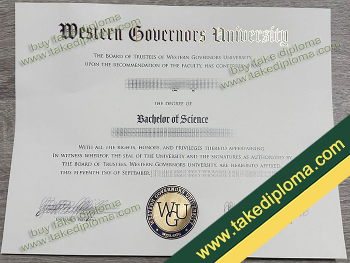 Western Governors University diploma, Western Governors University degree, Western Governors University certificate