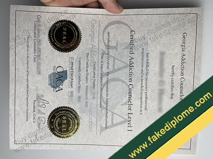 GACA diploma, GACA certificate
