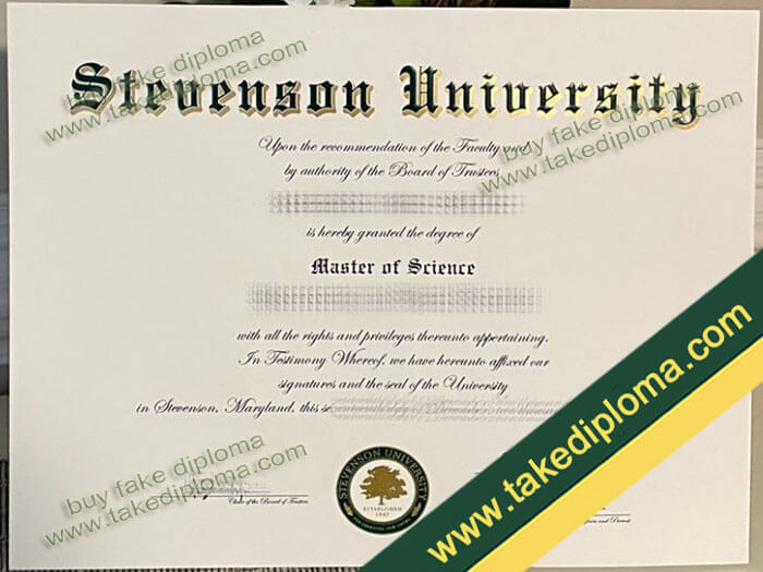 Stevenson University diploma, Stevenson University degree, Stevenson University certificate