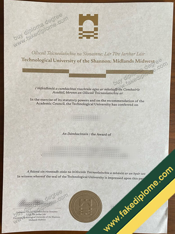 Technological University of the Shannon: Midlands Midwest diploma, Technological University of the Shannon: Midlands Midwest degree, Technological University of the Shannon: Midlands Midwest certificate