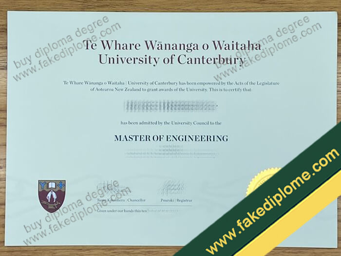 University of Canterbury diploma, University of Canterbury degree, University of CanterburyUniversity of Canterbury certificate