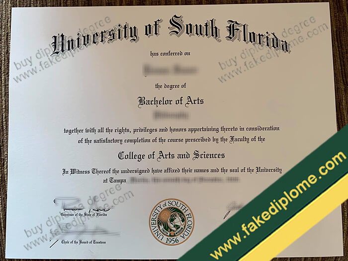 University of South Florida diploma, University of South Florida degree, University of South Florida certificate