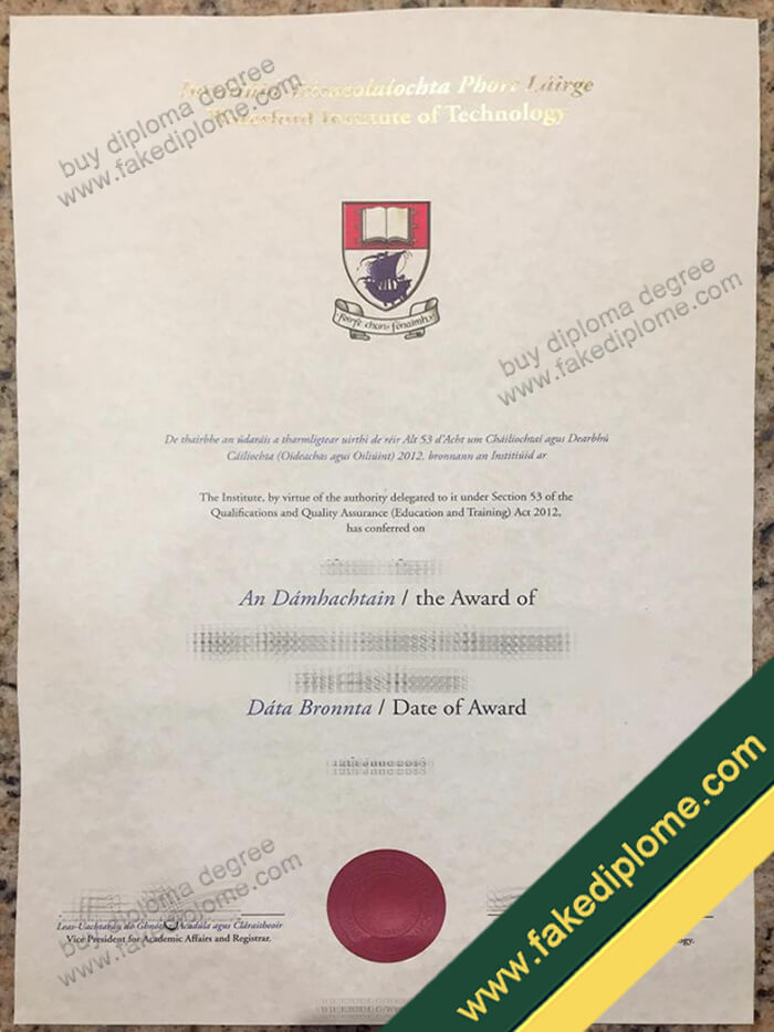 Waterford Institute of Technology diploma, Waterford Institute of Technology degree, Waterford Institute of Technology certificate