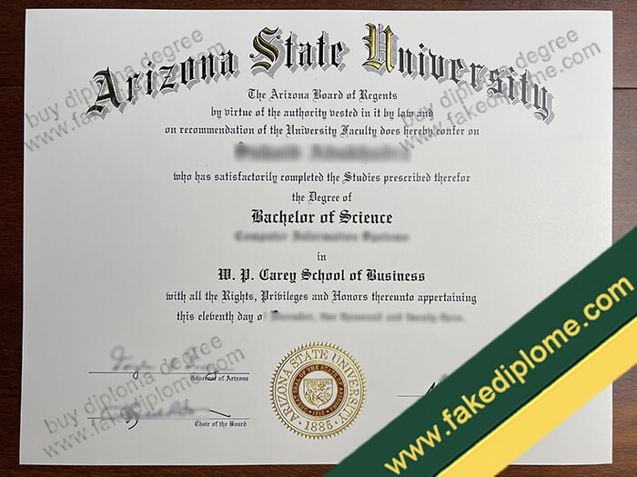 Arizona State University diploma, Arizona State University degree, Arizona State University certificate