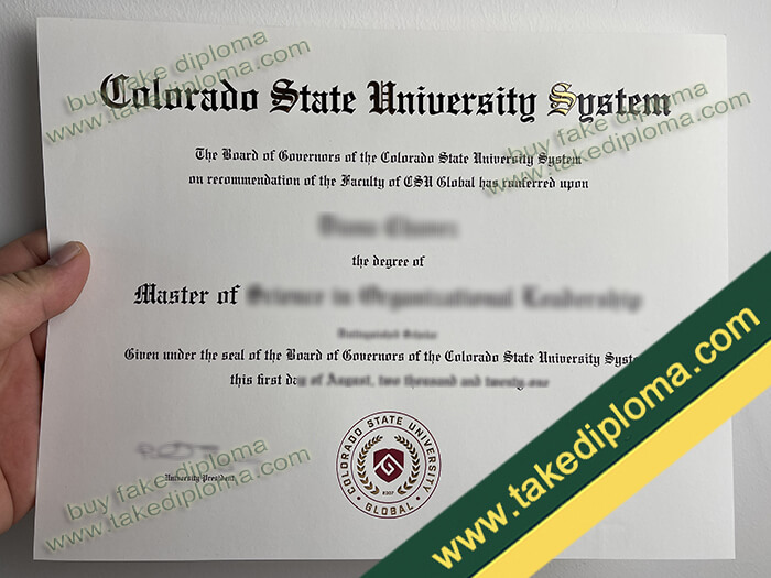 Colorado State University Global diploma, Colorado State University Global degree, Colorado State University Global certificate