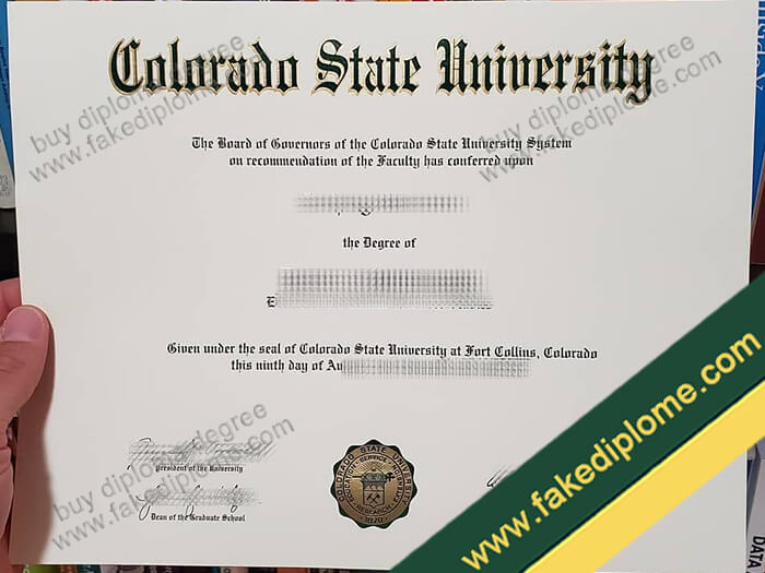 Colorado State University diploma, Colorado State University degree, Colorado State University certificate