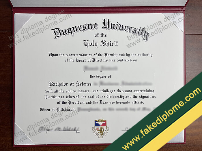 Duquesne University diploma, Duquesne University degree, Duquesne University certificate