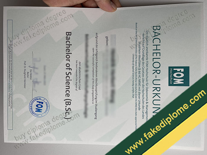 FOM Hochschule diploma, FOM Hochschule degree, FOM Hochschule certificate