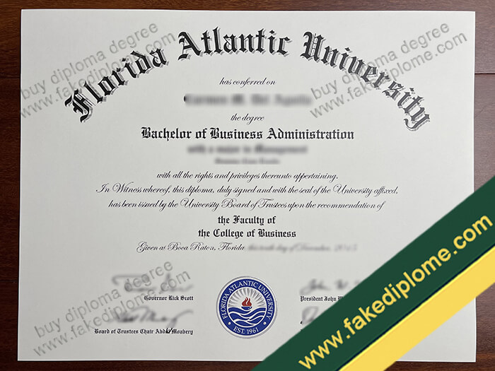 Florida Atlantic University diploma, Florida Atlantic University degree, Florida Atlantic University certificate